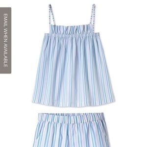 LAKE PAJAMAS VERBENA RUFFLE SHORTS SET